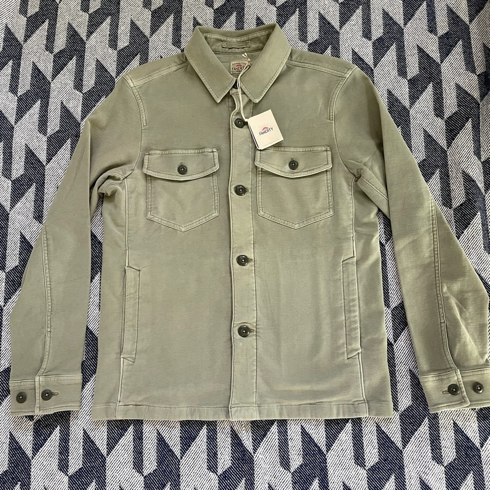 Faherty stretch terry shirt jacket